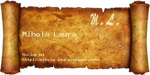 Mihola Laura névjegykártya